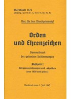 Orders and Decorations - Collection of the applicable demands