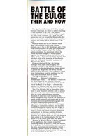 Battle of the Bulge - Then and Now