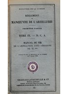 Voorschrift voor het Gebruik van Artillerie - Title IX - Luchtdoelartillerie