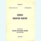 German Mountain Warfare - 29 February 1944 - ORIGINAL!!