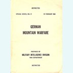 German Mountain Warfare - 29 February 1944 - ORIGINAL!!