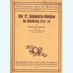 De 27ste Infanterie-Divisie in de Wereldoorlog 1914-1918