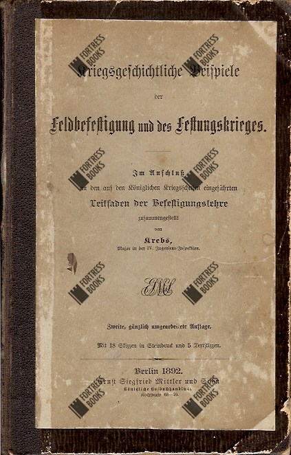 Fortress Books | War Historical Examples of Field Fortifications and ...